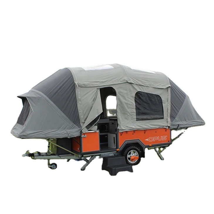 Custom Waterproof Canvas Folding Inflatable Pickup Camper Off-road Travel Trailer 3916x1682x1584mm