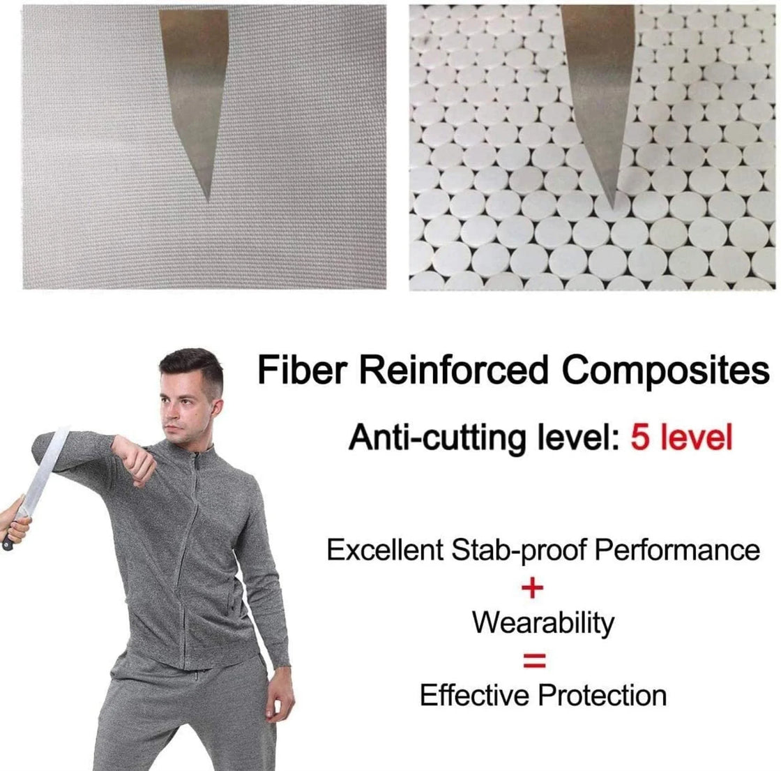 High-Performance Anti-Cut Polyethylene Sleeves Level D Protection for Security Use