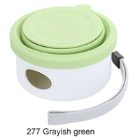 VTX-7809829 Portable Silicone Dog Bowl Rounded Shape Waterproof Manual Travel Food Water Feeder Includes Poop Bag Outdoor Use