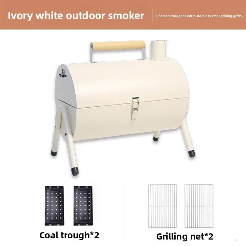 Compact Portable Charcoal BBQ Grill for Outdoor Cooking and Camping