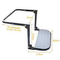 VTX-0955557 Folding Heavy Duty Tire Step Truck SUV RV Adjustable Mounted Fit Most 10.2"to 14.4'' Rated up to 3 Home Decor Gifting