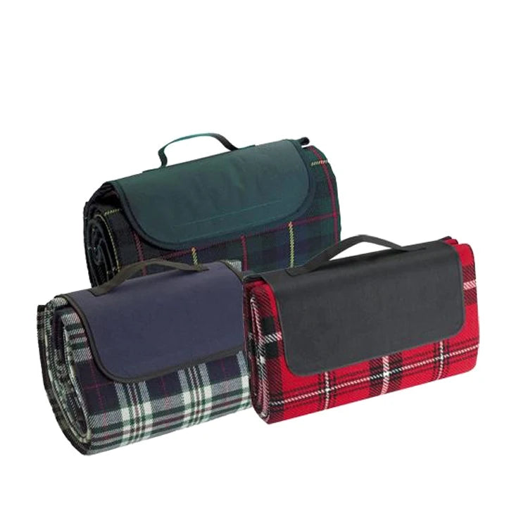 Waterproof Roll Folding Pocket Sport Picnic Blanket Mat, 100% Polyester, Customizable Logo, Square Shape