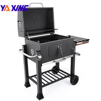 VTX-2593957 Hot Sales Stainless Steel Charcoal Grill Outdoor Garden Camping Trolley square Barbecue Metal Foldable Kitchen Home