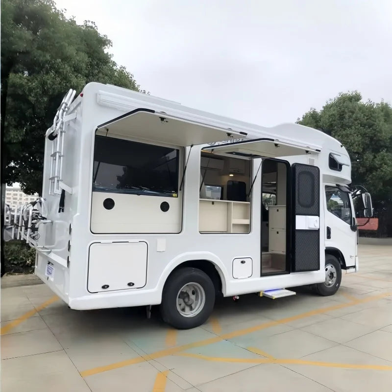 Customizable Luxury Motorhome Truck Camper with Air Conditioner, Heater, and Water Heater