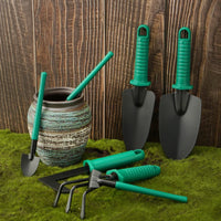 VTX-1545381 10-Piece Multi-Functional Home Garden Tools Set Flower Pruning & Vegetable Potting Includes Pots Planters Decor