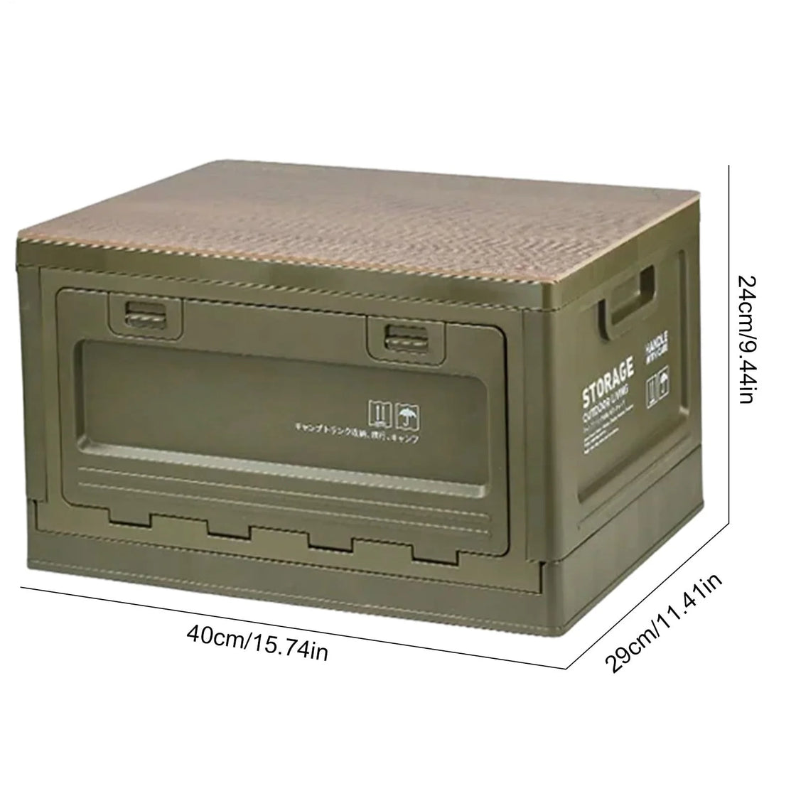 Foldable Portable 27L Camping Storage Box for Outdoor Use, Plastic Beverage and Snack Organizer