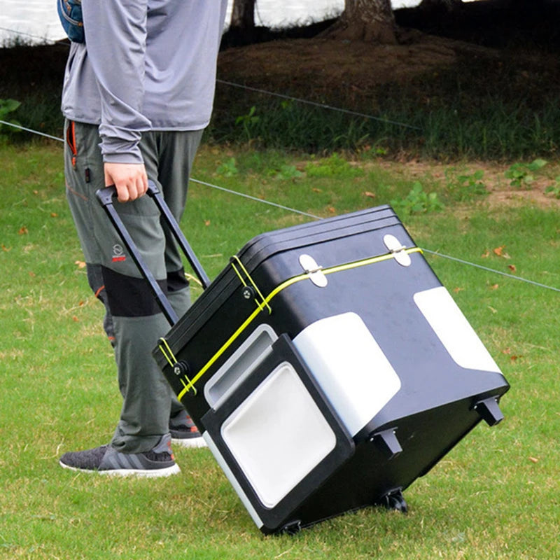 Portable Camping Kitchen Box, Foldable Mobile Picnic Table, Multifunctional Cooking Set, Steel and Aluminum, 180x103x42cm