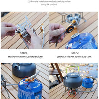 Portable Mini Outdoor Camping Gas Stove Stainless Steel Fold