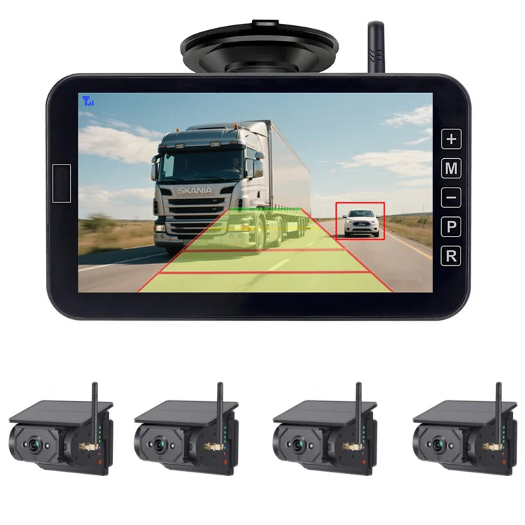 Wi-Fi Wireless Solar Camera Monitor for RVs, Buses, and Trucks
