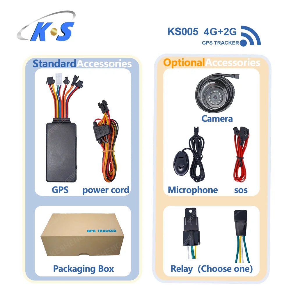 GPS Tracking Device with Route Playback, Camera Monitoring, SOS Alarm, and Multi-Vehicle Protection