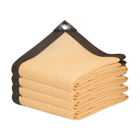 VTX-2167973 Beige HDPE Sun Shade Sail Rectangle Canopy Fabric Cloth Screen Water Air Permeable UV Resistant Carport Patio Outdoor