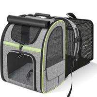VTX-3746213 Cat & Small Dog Outdoor Portable Lightweight Expandable Pet Travel Double-Shoulder Backpack Zipper Closure Home Decor
