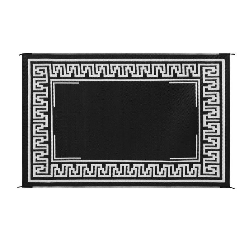 VTX-2134821 Camping Rugs Machine Made PP Washable Weatherproof Reversible Large Floor Mat Outdoors RV Patio Backyard Deck Picnic