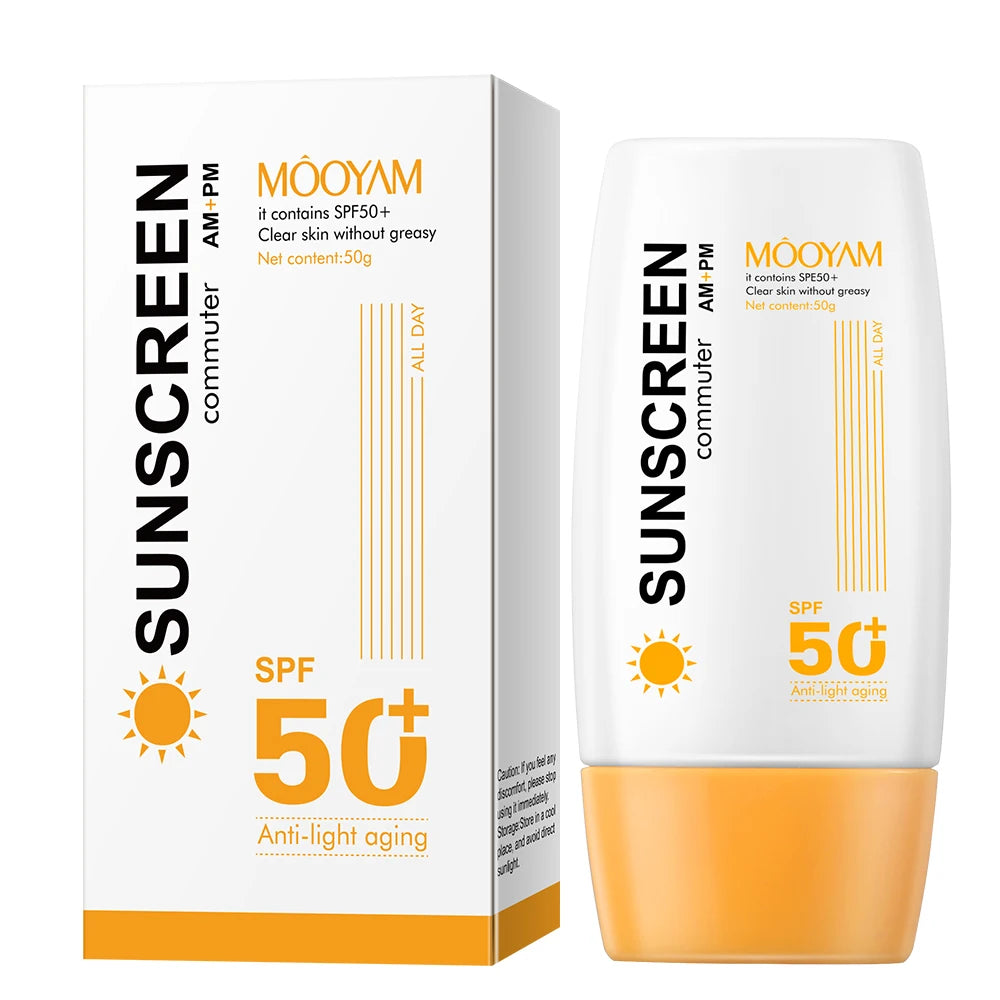 SPF 50+ Sunscreen Cream for Body and Face, Moisturizing and Brightening Formula, 50g