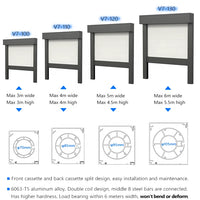 VTX-2135205 Eco-friendly Motorized Bug Screen Automatic Patio Screens Roller Shade Transparent Outdoor Blinds Home Decor Gifting