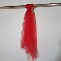 Swiss Dot Tulle Chair Sashes Organza Chair Back Bow Sheer Ya