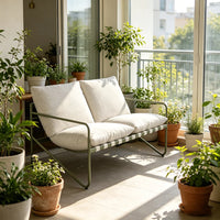 Modern Minimalist Sofa Set with Cushions for Courtyard Leisu