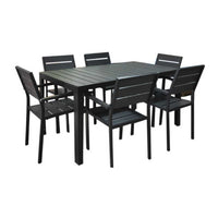 VTX-3216165 Modern All-weather HDPE Patio Garden Set Restaurant Dining Table Chair Outdoor Furniture Park Use Living Room Balcony