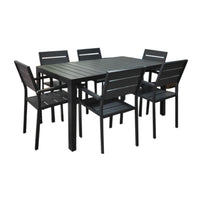 VTX-3216165 Modern All-weather HDPE Patio Garden Set Restaurant Dining Table Chair Outdoor Furniture Park Use Living Room Balcony