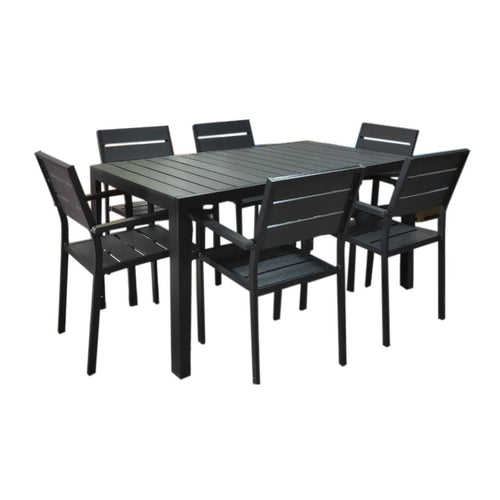 VTX-3216165 Modern All-weather HDPE Patio Garden Set Restaurant Dining Table Chair Outdoor Furniture Park Use Living Room Balcony