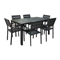 VTX-3445925 Modern All-weather HDPE Patio Garden Set Restaurant Dining Table Chair Outdoor Furniture Park Use Living Room Balcony