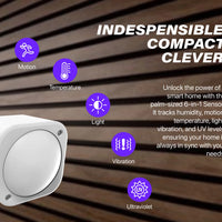 VTX-3839141 Z-Wave Plus Smart Home System Wireless Six-in-One Motion Sensor Detector Including Light Control Temperature Camping