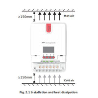 VTX-4134053 Auto Voltage 12V 24V 36V 48V 60A MPPT Solar Controller LCD Screen RV Off-Grid System Battery Charge Regulator Home