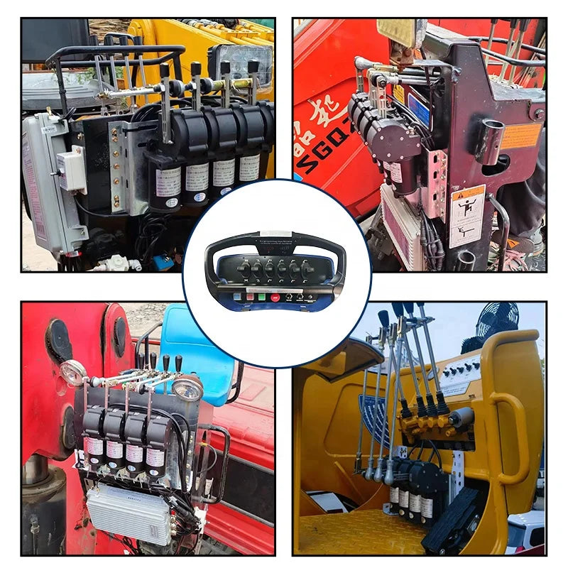 Crane Remote Control with 6 Joystick Functions, Waterproof, 12V/24V, Metal Construction
