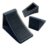 VTX-1447077 Wheel Chock Car Slipping Tyre Stopping Black Heavy Duty Wedge Travel Tralier Camper Rubber Home Decor Gifting Patio