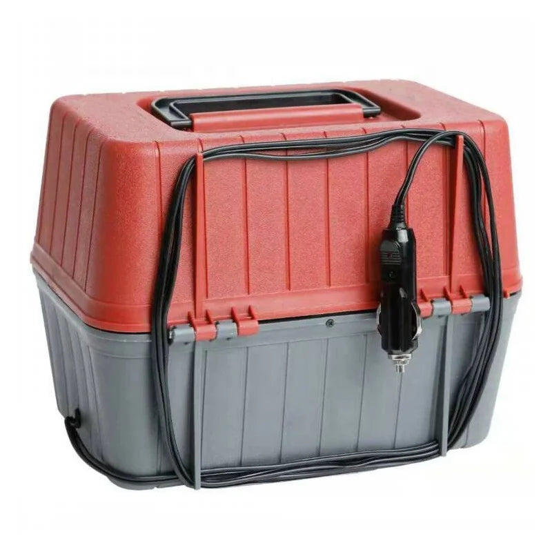 Portable Electric Car Food Warmer and Cooler Bag, 12V, 80W, Plastic, 22x12.5x5.3cm, Suitable for Car/Home/Outdoor