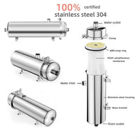 VTX-9906981 1000L/H Manual RV Household SS304 UF Water Purification System High Flow Pure 304 Stainless Steel Home Decor Gifting