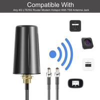 VTX-8563493 Waterproof 4G LTE 5G TS9 Omnidirectional MIMO Antenna Model SK405 Connector Compatible Netgear Nighthawk Routers RV