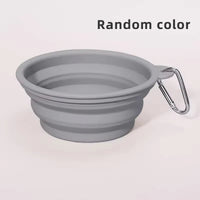 VTX-7842597 Pet Folding Silicone Bowl Outdoor Easy Washable Foldable Dog Collapsible Puppy Carabiners Silicone, Food Grade