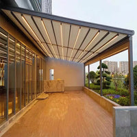 VTX-2004133 Commercial Retractable Patio Awning Windproof Sunshade Restaurant Hotel Aluminum Waterproof Durable Home Decor Gifting