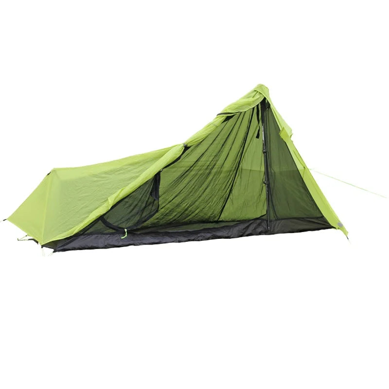 Portable Lightweight Folding Outdoor Camping Tent, Double Layer, Waterproof, 15D Nylon, Single Person, 210x115x50 CM, 780 g