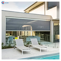 VTX-2135205 Eco-friendly Motorized Bug Screen Automatic Patio Screens Roller Shade Transparent Outdoor Blinds Home Decor Gifting