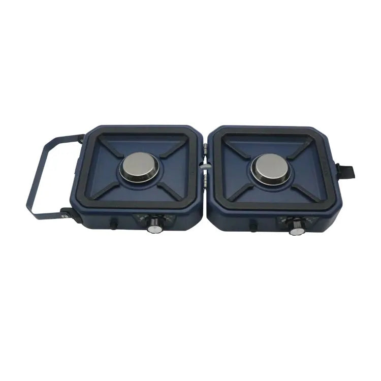 Portable Stainless Steel Gas Stove for Camping and Outdoor Cooking, Foldable Design, Propane and Butane Compatible, 3-5 Stove Capacity