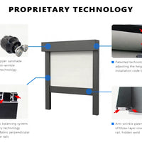 VTX-2135205 Eco-friendly Motorized Bug Screen Automatic Patio Screens Roller Shade Transparent Outdoor Blinds Home Decor Gifting