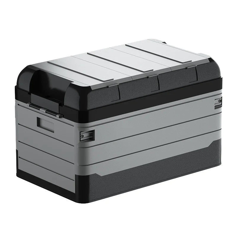 60L Foldable PP Double Tier Caravan Storage Box for Camping and Travel