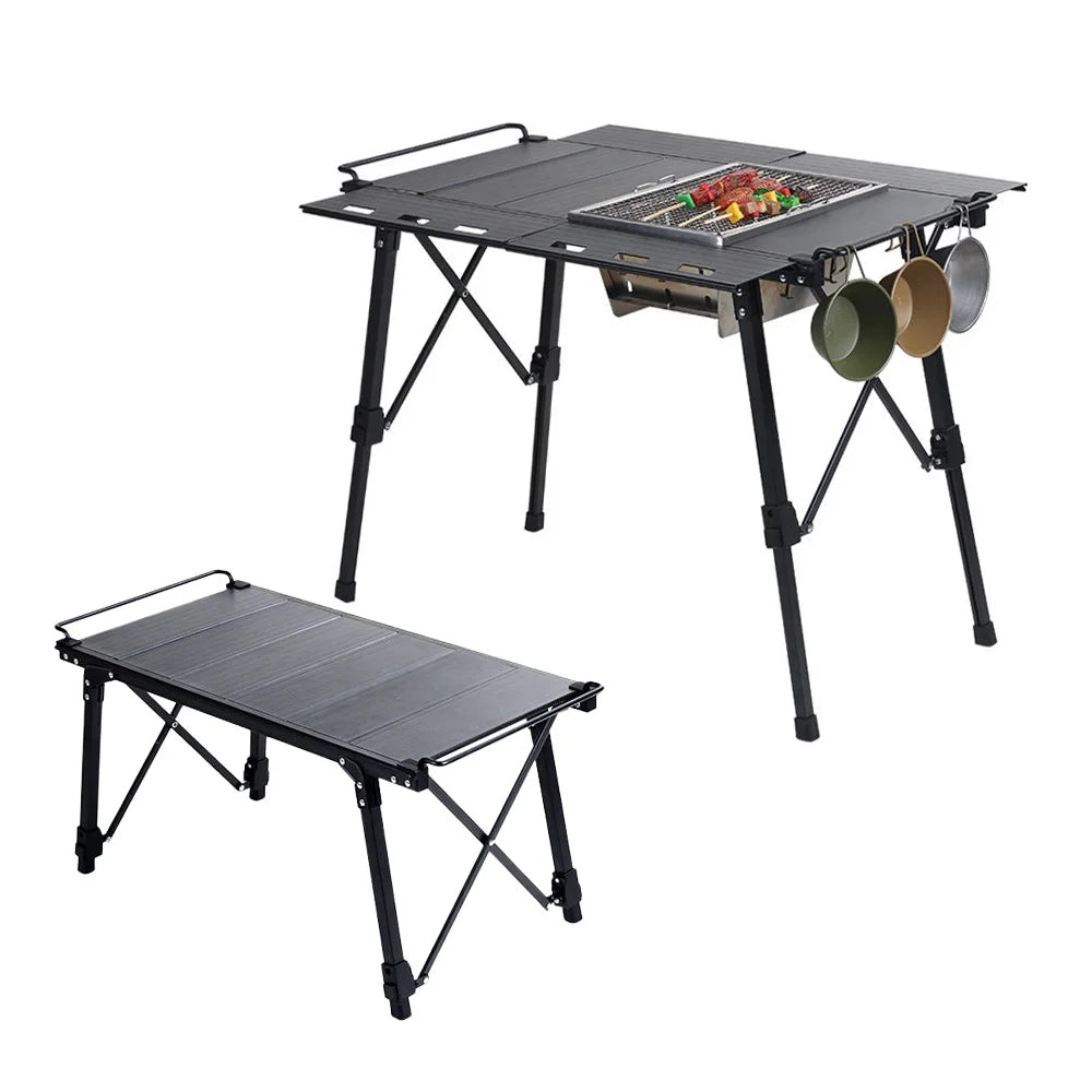 Ultralight Portable Aluminum Folding Camp Table for Outdoor Use
