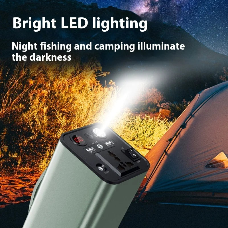 180W Portable Outdoor Power Supply with Pure Sine Wave Inverter and MPPT Controller