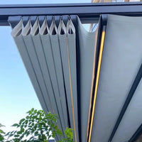 VTX-2004133 Commercial Retractable Patio Awning Windproof Sunshade Restaurant Hotel Aluminum Waterproof Durable Home Decor Gifting