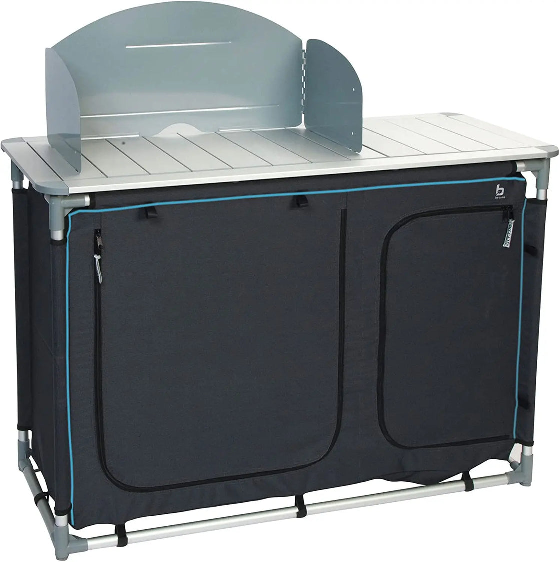 Folding Outdoor Cooking Cabinet with Sink, Aluminum Frame, Space-Saving Design