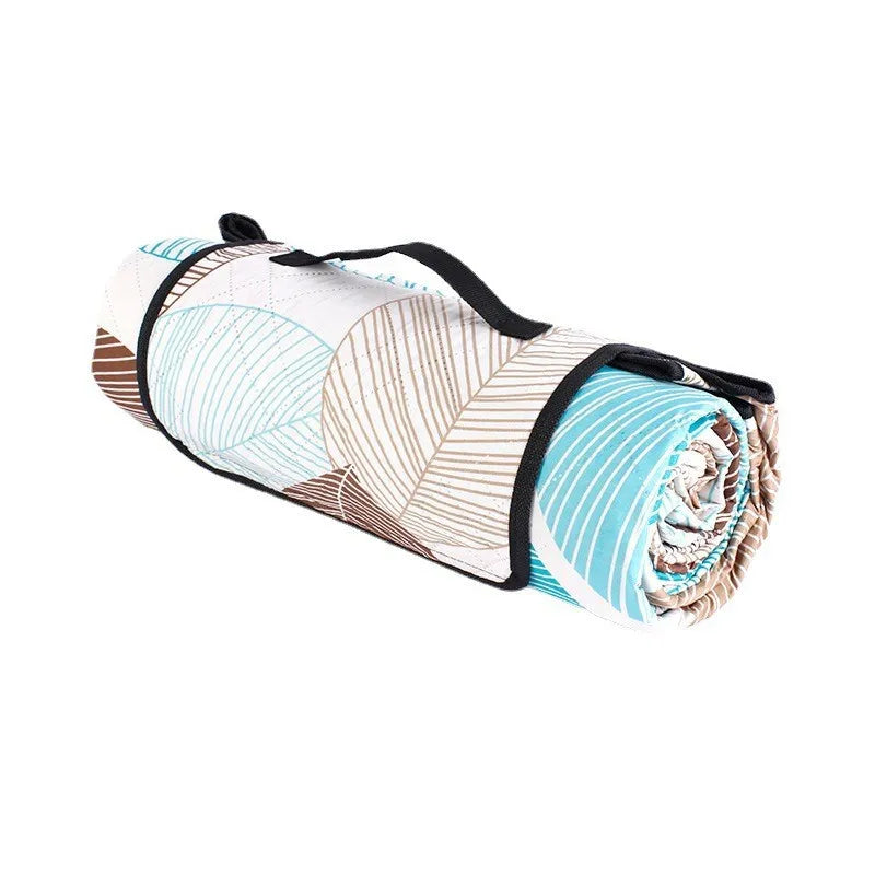 Large Three-Layer Quilted Outdoor Beach Mat, Sand-Proof, Waterproof, Washable Camping Mat for 6-8 People