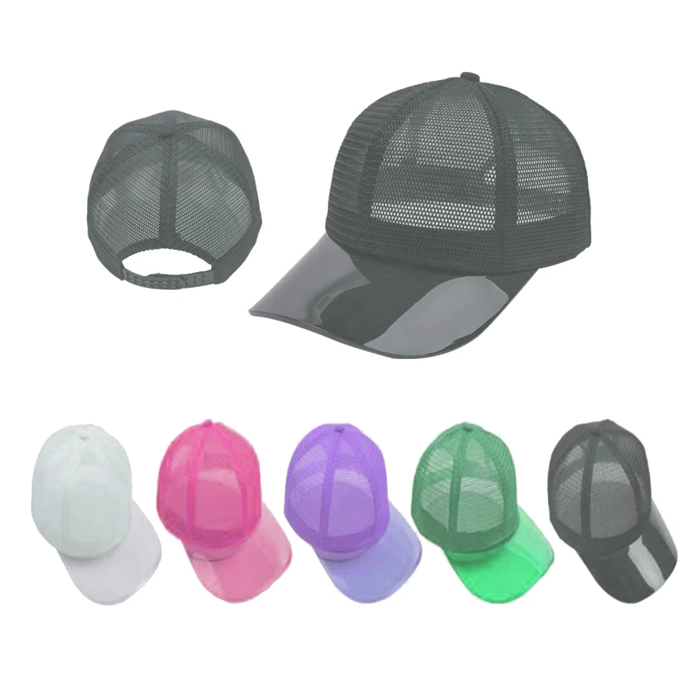 Lightweight UV Protection Waterproof Sports Cap for Adults, 5-Panel Design, Breathable TPU Nylon Mesh Sun Hat for Outdoor Activities