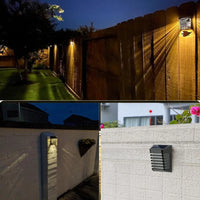 VTX-2331813 Modern Outdoor Waterproof LED Solar Wall Light IP54 Garden Lights Warm White Plastic Lamp Body ROHS Certified Camping