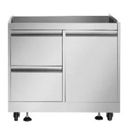 VTX-2921637 Commercial Food 304 Stainless Steel Outdoor Kitchen Modular L Shaped BBQ Island Home Prep Space Cooking Breakfast