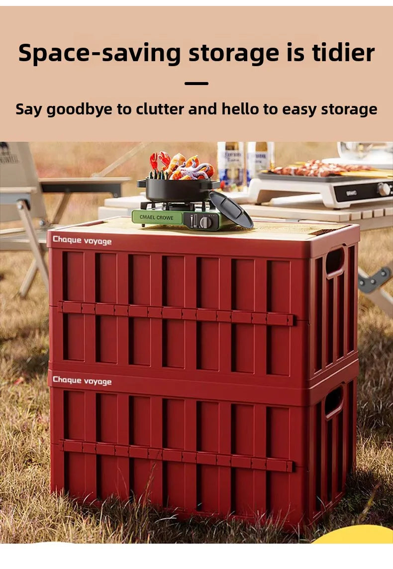 Foldable Plastic Beverage and Snack Storage Basket for Car Trunk and Outdoor Use