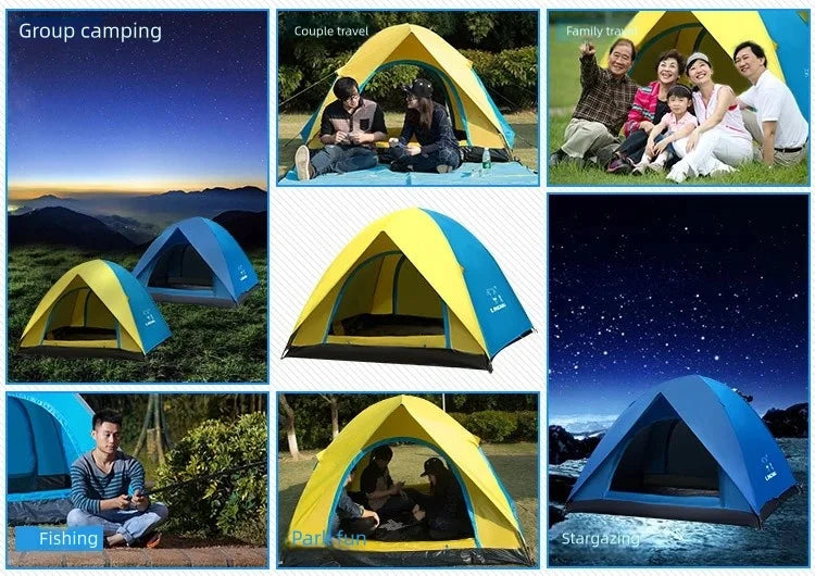 Four-Season Waterproof Camouflage Hexagonal Canopy for Outdoor Use, Portable and Lightweight, Fits 3-4 People