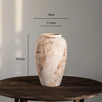 Large Ceramic Vase Set of 3 Flower Pot Brown Vintage Porcela